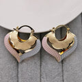 New Middle East Style Heart Multicolor Oil Painted Ear Cuffs Elegant Fresh Fashion Jewelry Earrings view 2