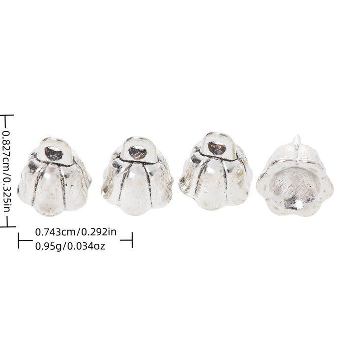 Antique Silver Zinc Alloy Flower Charm Pendant No.405766 for DIY Necklace Bracelet Jewelry Making