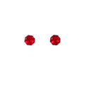 Elegant Octagon Cut Rose Zircon Ear Bone Studs Multi Faceted Sparkling Sterling Silver Needle Earrings view 5