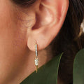 Geometric Designer Metal Earrings, Niche Fashion Statement Jewelry For Evening Dress Styling view 3