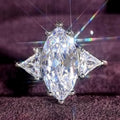 Futuristic Marquise Geometric Statement Ring For Women, Triangle Design Fashion Jewelry view 2