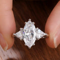 Futuristic Marquise Geometric Statement Ring For Women, Triangle Design Fashion Jewelry view 3