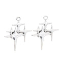 Antique Silver Zinc Alloy Four Point Star Charm Pendant for DIY Necklace Bracelet Jewelry Making view 2