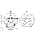 Antique Silver Zinc Alloy Five Point Star Charm Pendant for DIY Necklace Bracelet Jewelry Making view 1