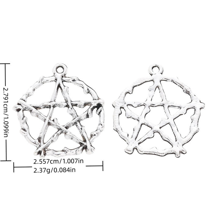 Antique Silver Zinc Alloy Five Point Star Charm Pendant for DIY Necklace Bracelet Jewelry Making