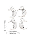 Antique Silver Zinc Alloy Moon Charm Pendant for DIY Necklace Bracelet Jewelry Making view 1