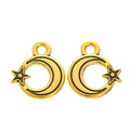 Zinc Alloy Moon Star Charm Pendant for DIY Necklace Bracelet Jewelry Making view 2