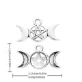 Silver Zinc Alloy Moon And Stars Charm Pendant for DIY Necklace Bracelet Jewelry Making view 1