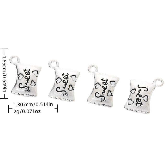 Antique Silver Zinc Alloy Candy Charm Pendant for DIY Necklace Bracelet Jewelry Making