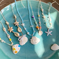 Vacation Style Wax Cord Necklace With Geometric Starfish Shell And Faux Pearl Pendant view 2