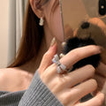 Zircon Bowknot Open Ring Light Luxury Jewelry For Women view 3