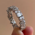 Dreamy Geometric Heart Ring With Zircon For Women, Korean Japanese Elegant Designer Fashion Jewelry view 1