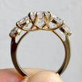 Luxury Wedding Geometric Ring For Women, Round Zircon Inlaid Elegant Fashion Finger Jewelry view 3