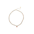Stainless Steel Colorful Faux Crystal Beaded Necklace, Sweet Beach Vacation Ethnic Choker view 5