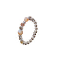 Natural White Crystal Yellow Tower Crystal Beaded Bangle Luxury Vintage Geometric Bracelet for Women view 5