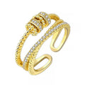 Adjustable Open Ring For Women, Movable Geometric Design Fashion Finger Jewelry view 7