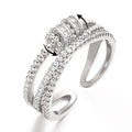 Adjustable Open Ring For Women, Movable Geometric Design Fashion Finger Jewelry view 6
