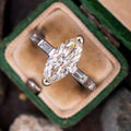 Punk Marquise Ring For Women, Niche Personality Fashion Design Statement Finger Jewelry view 1