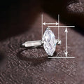 Punk Marquise Ring For Women, Niche Personality Fashion Design Statement Finger Jewelry view 4