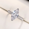 Punk Marquise Ring For Women, Niche Personality Fashion Design Statement Finger Jewelry view 3