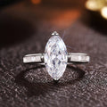Punk Marquise Ring For Women, Niche Personality Fashion Design Statement Finger Jewelry view 2