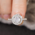 Full Pave Light Luxury Round Geometric Ring For Women, Wedding Engagement Fashion Jewelry view 2