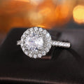 Full Pave Light Luxury Round Geometric Ring For Women, Wedding Engagement Fashion Jewelry view 5