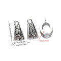 Vintage Alloy Large Hole Three Way Beads For DIY Bracelet Jewelry Accessories – Antique Silver view 1