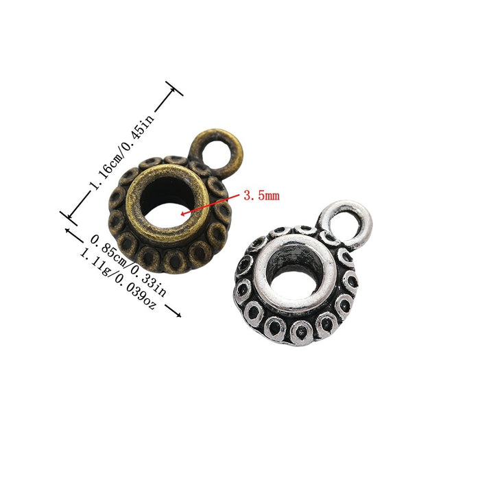 DIY Vintage Alloy Large Hole Three-Way Beads For Bracelet Jewelry Accessories