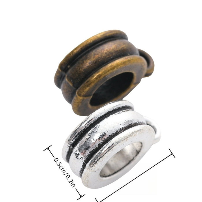DIY Vintage Alloy Jewelry Accessory Large Hole Three-Way Beads For Bracelets
