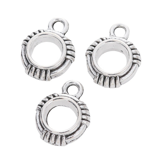 DIY Retro Alloy Large Hole Three-Way Beads For Zakka Style Bracelet Jewelry Accessories 4043