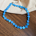 Diamond-Shaped Shell Beaded Necklace Beach Vacation Style Fresh Sweet Collarbone Jewelry view 4