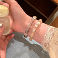 Natural Cat Eye Stone Beaded Bracelet, Round Geometric New Chinese Light Luxury Fashion Jewelry view 2