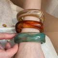 Multicolor Irregular Acrylic Resin Bangle For Women Minimalist Geometric Statement Jewelry view 4