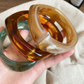 Multicolor Irregular Acrylic Resin Bangle For Women Minimalist Geometric Statement Jewelry view 1