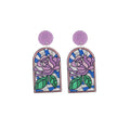 Sweet Mermaid Shell Acrylic Drop Earrings For Women Cartoon Ocean Fairy Pastel Alloy Stud Earrings view 5