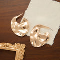 Luxury Irregular Hammered Gold Alloy Geometric Statement Drop Studs Vintage Niche Fashion Earrings view 2