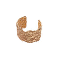 Irregular Wrinkled Metal Open Bangle European American Minimalist Light Luxury Jewelry view 5