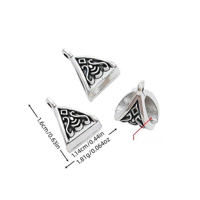 DIY Retro Alloy Large Hole Three-Way Beads For Zakka Style Bracelet Jewelry Accessories 4031
