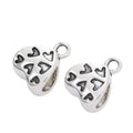 Vintage Alloy Heart Large Hole Three Way Bead For DIY Bracelet Jewelry Accessories view 3