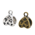 Vintage Alloy Heart Large Hole Three Way Bead For DIY Bracelet Jewelry Accessories view 4
