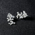 Blue Black Crystal Floral Leaf Crystal Metal Pendant Charm view 4
