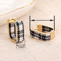 Plaid Ear Cuff Earrings For Women, French Chic Elegant Lady Style Fashion Ear Jewelry view 4