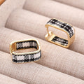Plaid Ear Cuff Earrings For Women, French Chic Elegant Lady Style Fashion Ear Jewelry view 2