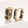 Plaid Ear Cuff Earrings For Women, French Chic Elegant Lady Style Fashion Ear Jewelry view 6