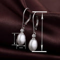 Korean Classical Faux Pearl Drop Earrings For Women, Oval Geometric Elegant Ear Jewelry view 4