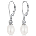 Korean Classical Faux Pearl Drop Earrings For Women, Oval Geometric Elegant Ear Jewelry view 1