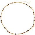 Maillard Style Vintage Tiger Eye Stone Round Beaded Geometric Clavicle Necklace view 5