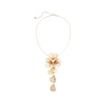 Rhinestone Hollow Flower Tassel Metal Jewelry Set, Retro Light Luxury Necklace view 5