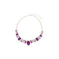 Rhinestone Oval Geometric Copper Jewelry Set, Vintage Palace Style Collarbone Necklace view 5